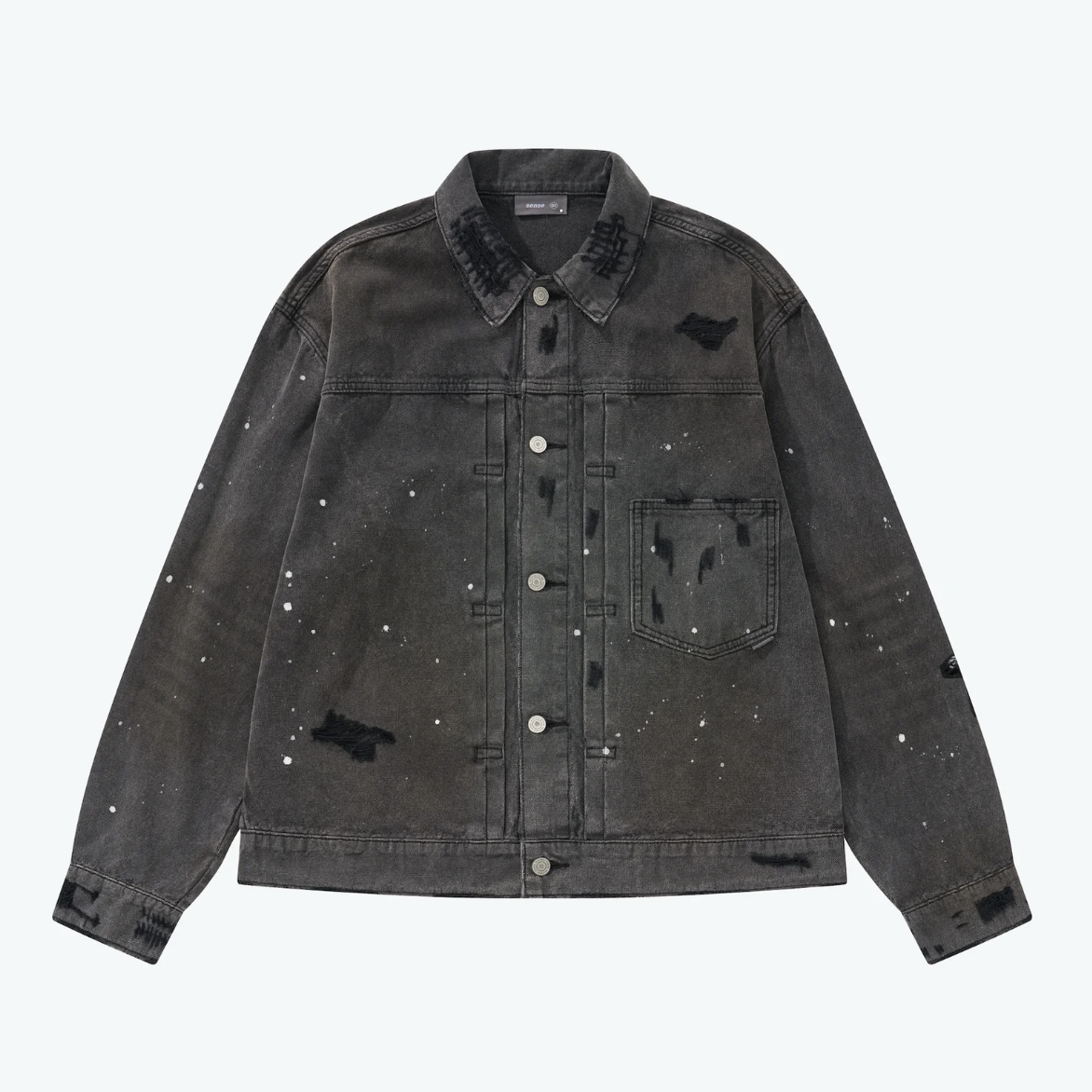 [現貨] Sense Crash Destroy Denim Jacket Carbon Black | M24-45