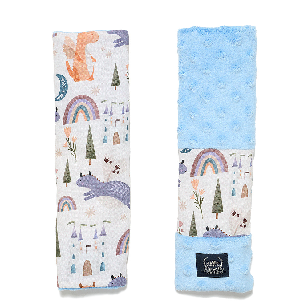 La Millou波蘭 豆豆安全帶保護套｜肚肚胖火龍｜蒙地卡羅藍