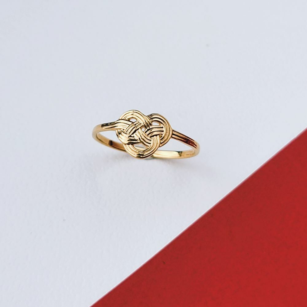 【me.luxe】SV水引福結戒-黃/白2色