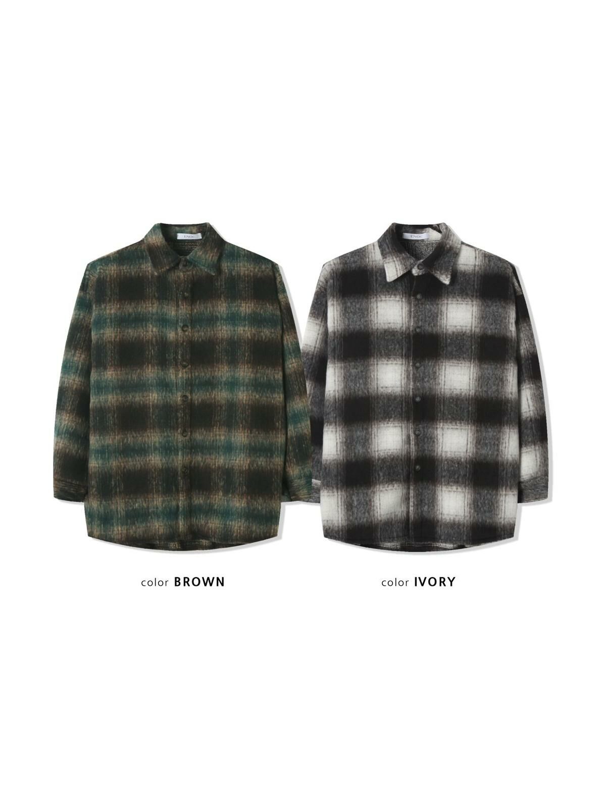 格紋長袖恤衫 ENOC-020S