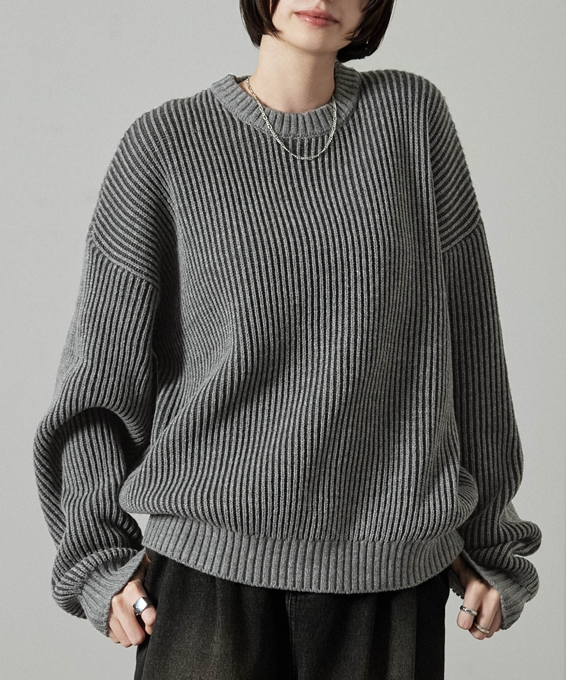 KTQ STORE ‧ Alfred Alex 羅紋電鍍針織上衣 三色