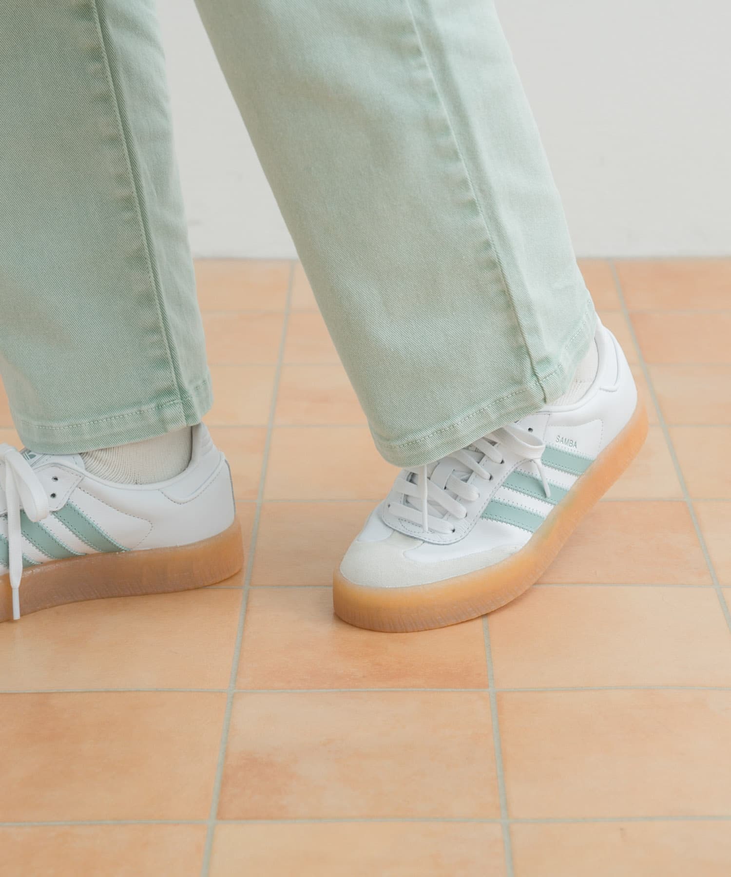 Adidas Originals Sambae 日本新款 焦糖薄荷綠 增高 厚底 JP5609