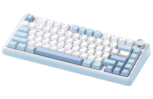 AULA F75 3 Mode Mechancial Keyboard (靈動軸V3) - 淺藍面板+淺藍+白+深藍(平行進口)
