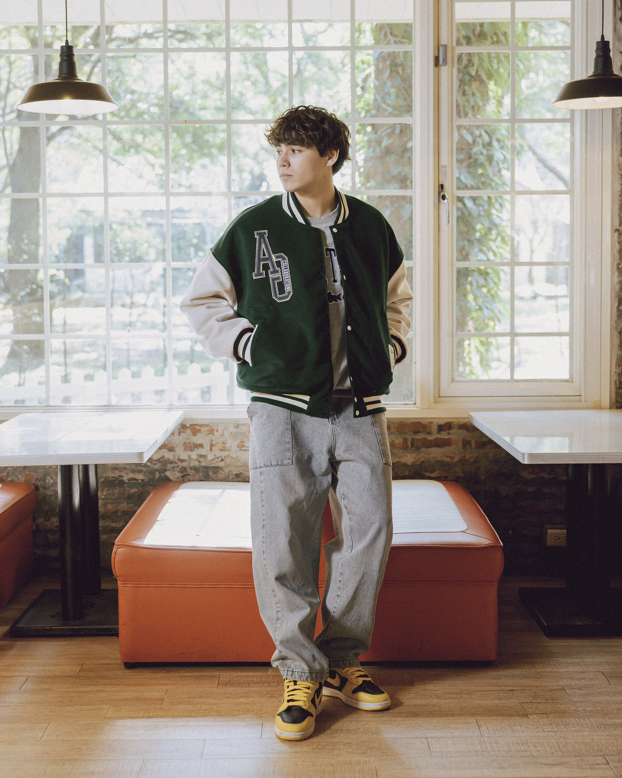 ​IDEALISM IDE x AGILITY AGIDE TEAM Letterman 雙面穿 貼布字 棒球外套 綠