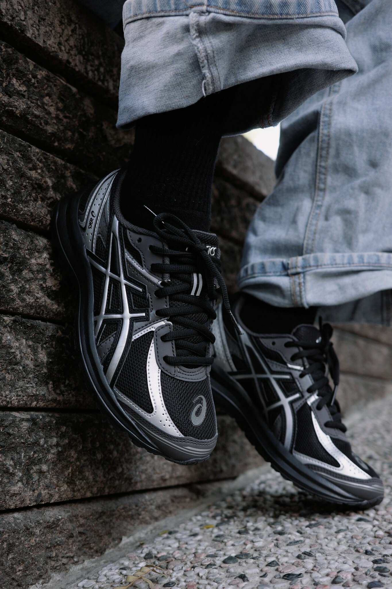 ASICS JOG 100S 黑銀 灰銀 復古 男女鞋 1203A741-001