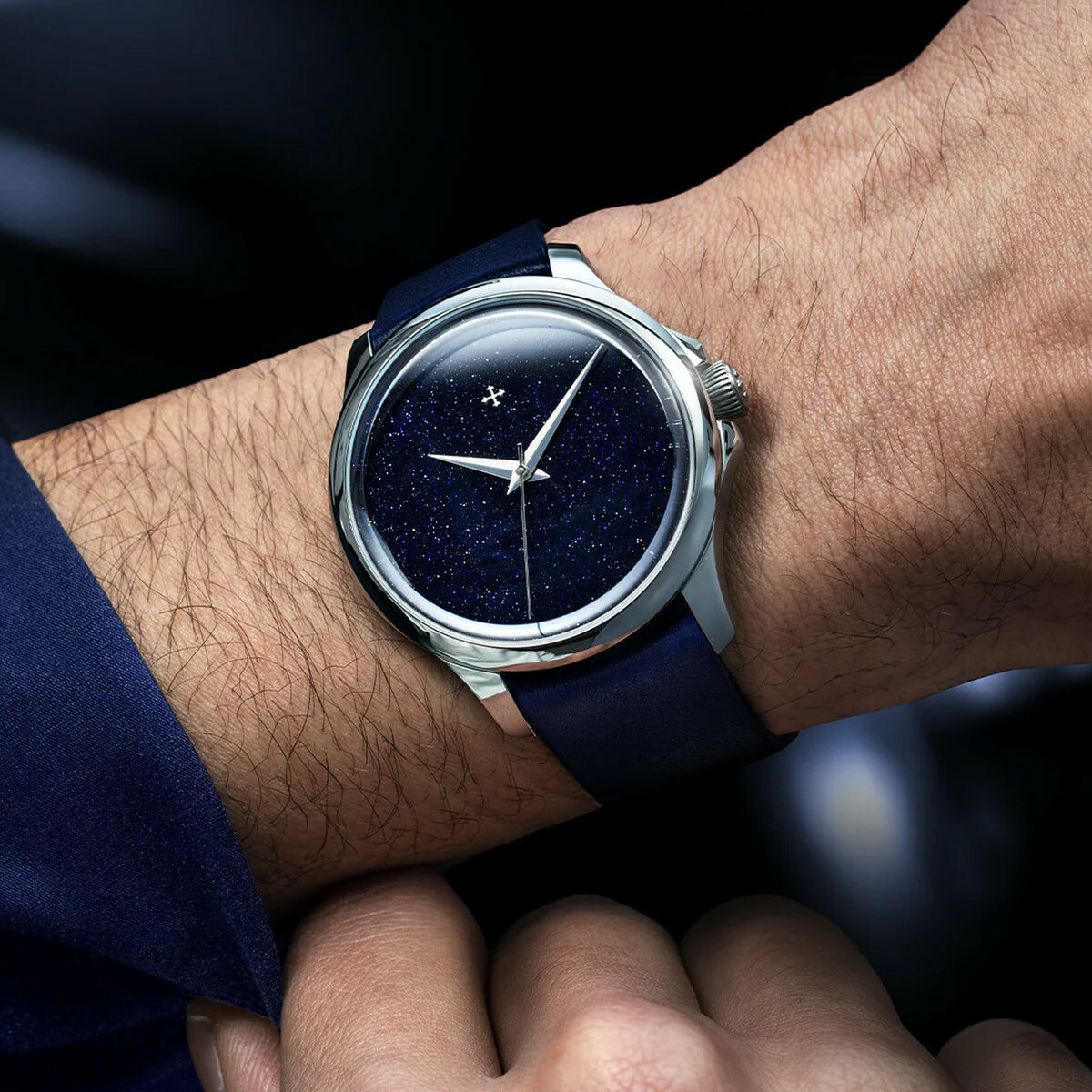 Venezianico Redentore Avventurina 36mm 藍砂金石 皮帶機械錶 1121550