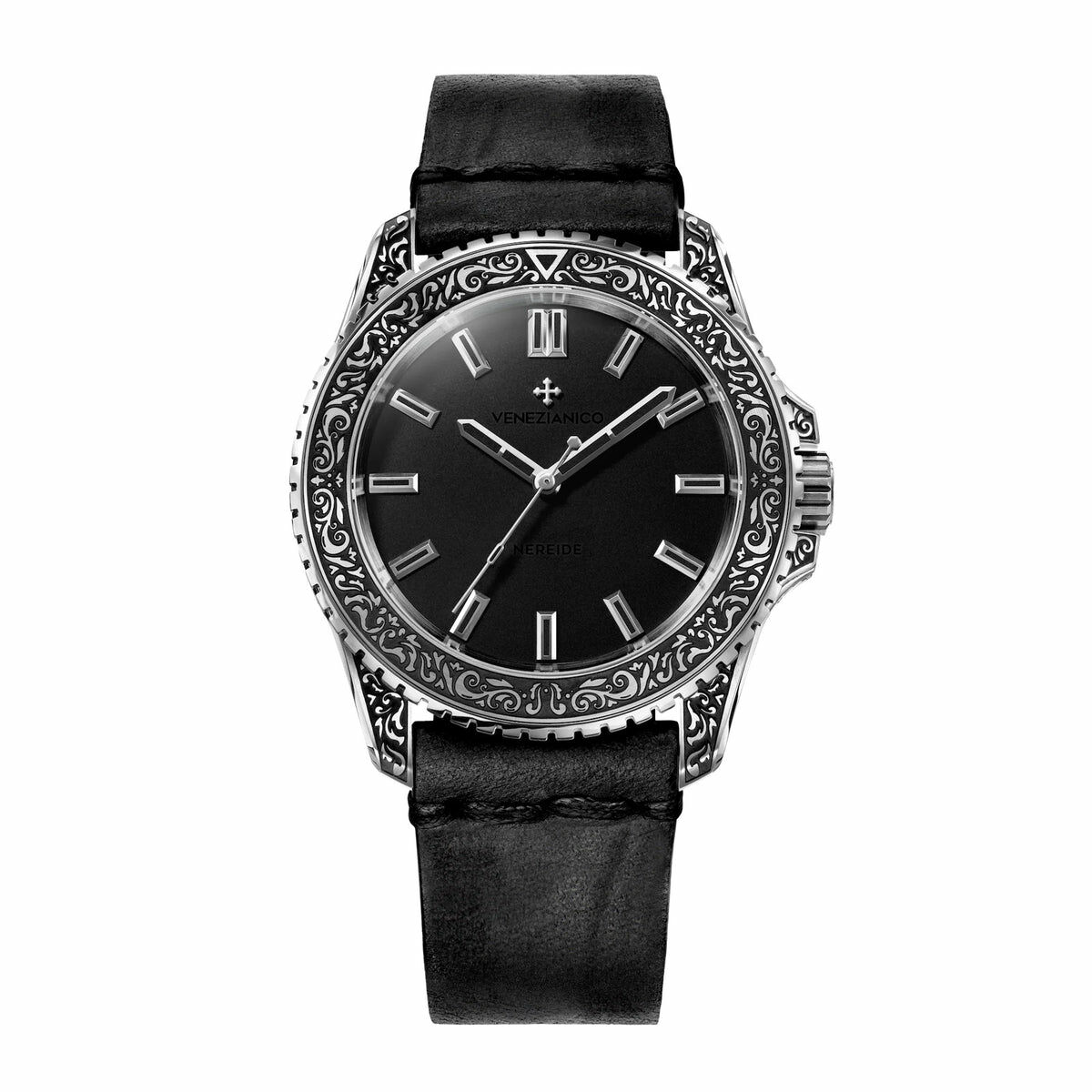 Venezianico Nereide Acquaforte 42mm 雕刻錶殼 皮帶機械錶 3921520