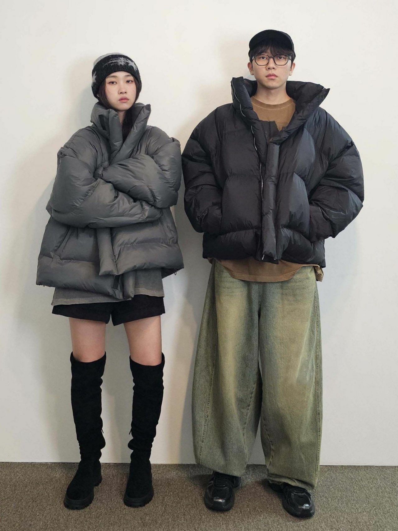 淨色企領拉鍊外套(夾棉) Floor&co-052JK