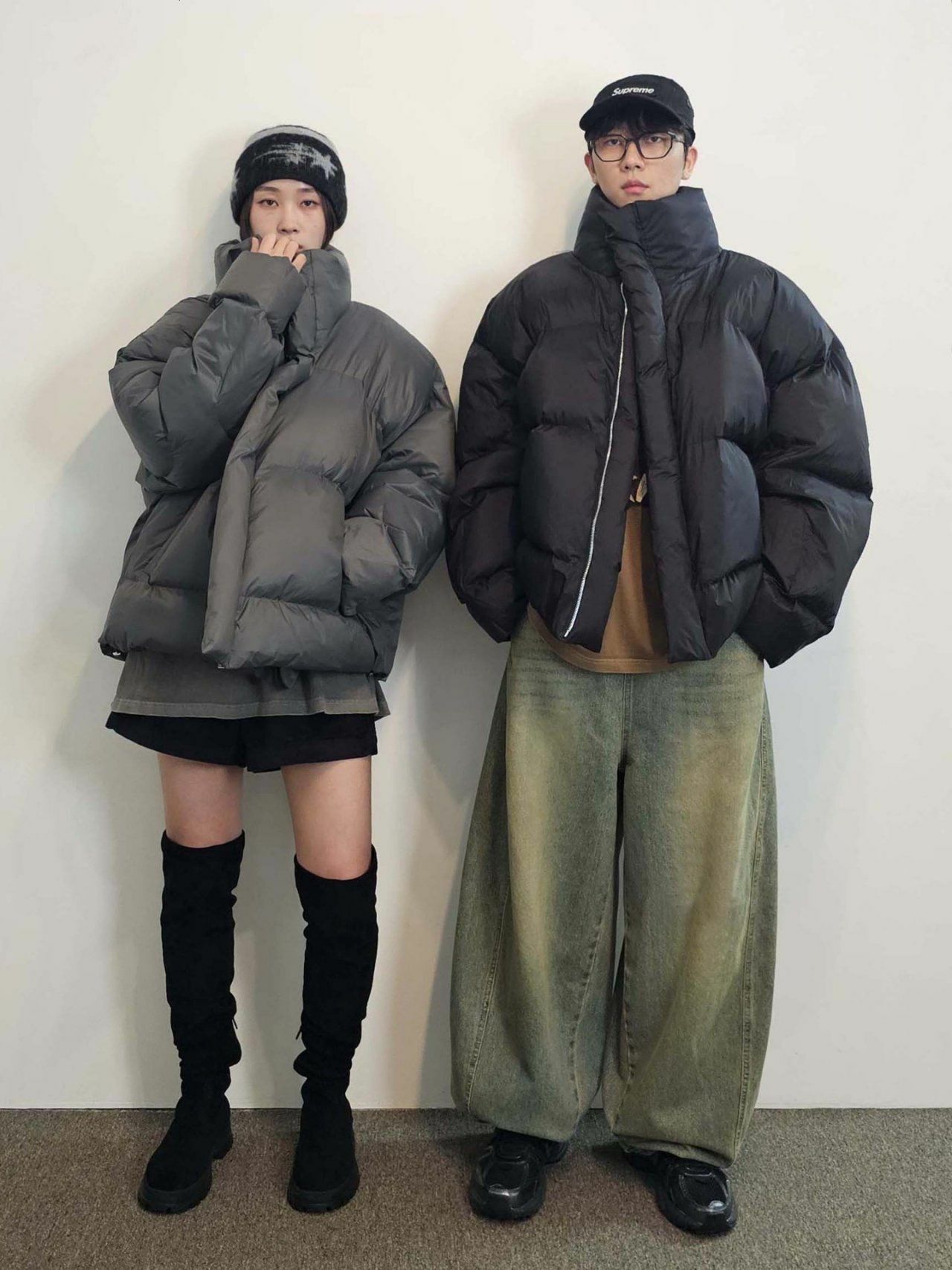 淨色企領拉鍊外套(夾棉) Floor&co-052JK