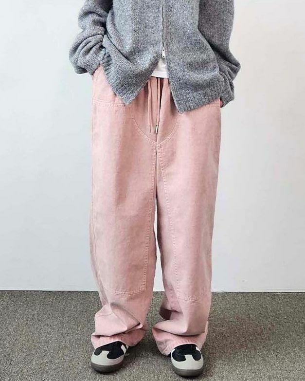 淨色鬆身褲 Floor&co-054P