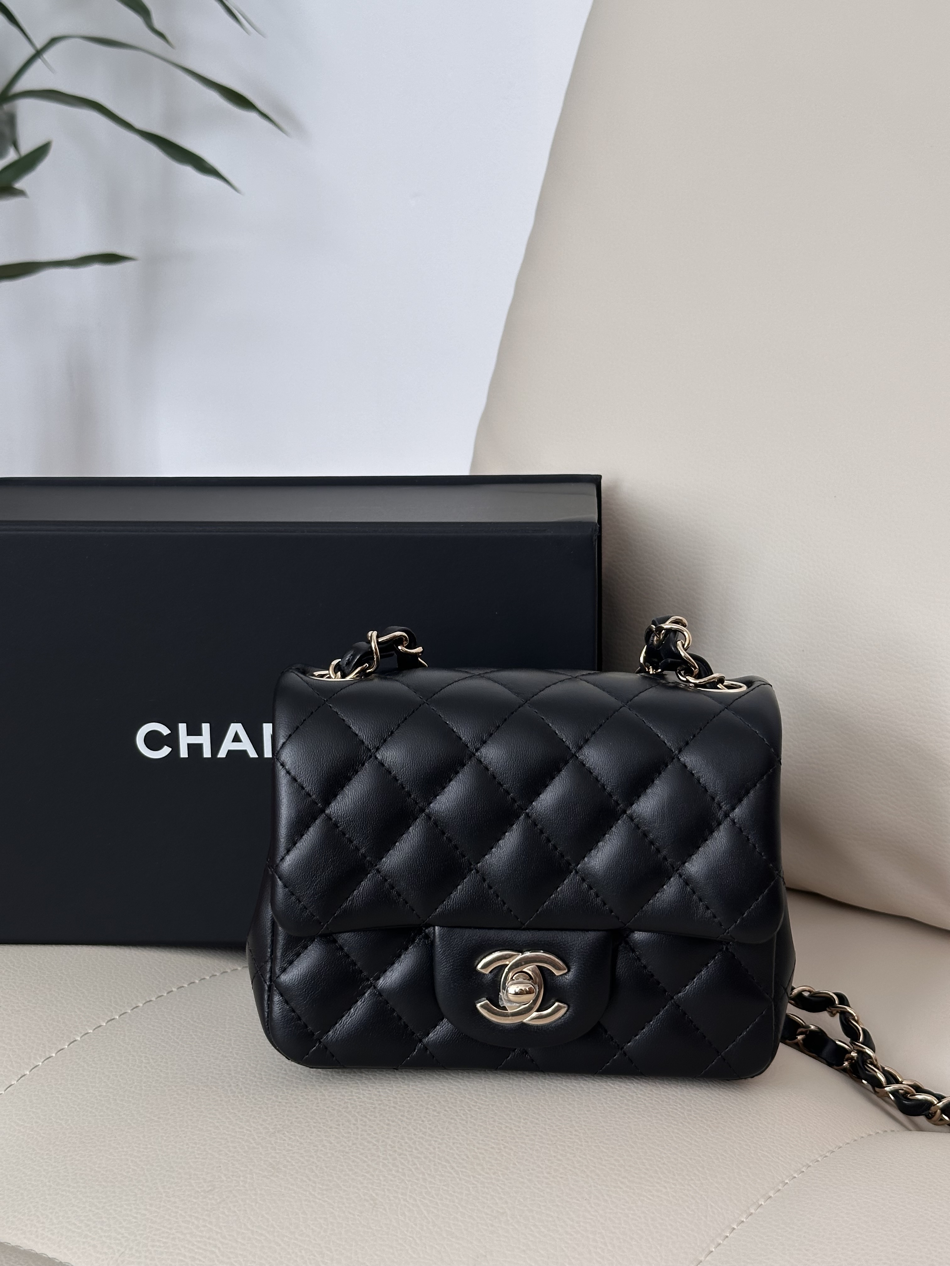 Chanel mini square 17cm 方胖