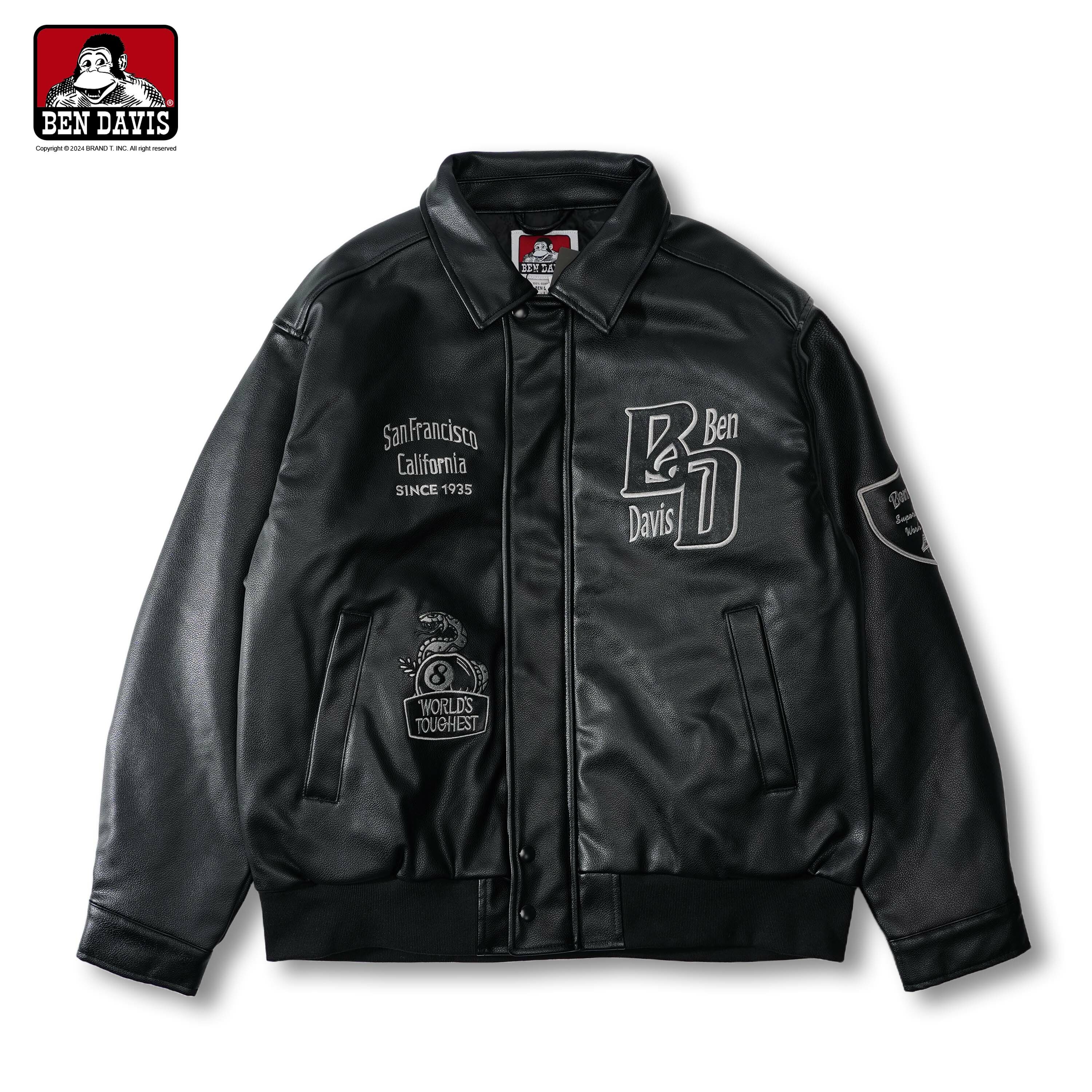 美品 BEN DAVIS BD FAUX LEATHER JACKET 新品/未着用【BEN DAVIS 】BD FAUX LEATHER JACKET / レザー