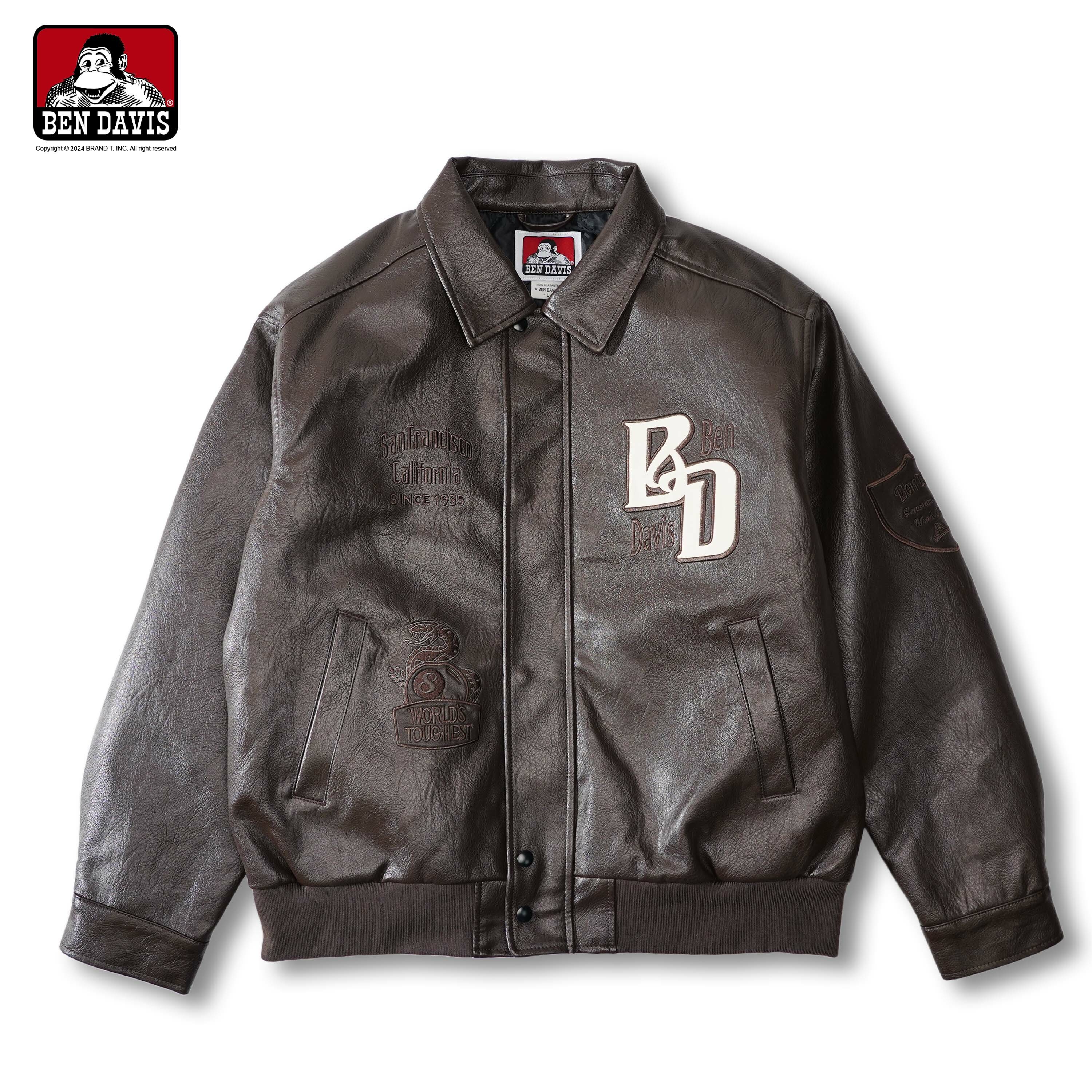 美品 BEN DAVIS BD FAUX LEATHER JACKET JBOY｜BEN DAVIS通販｜HIPHOP｜BD FAUX LEATHER JACKET｜レザー