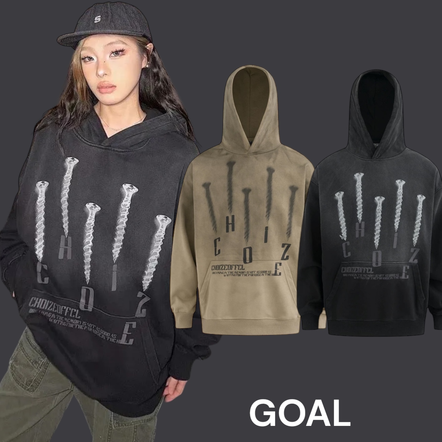 (GOAL) 美式水洗螺絲帽tee choize-F5306