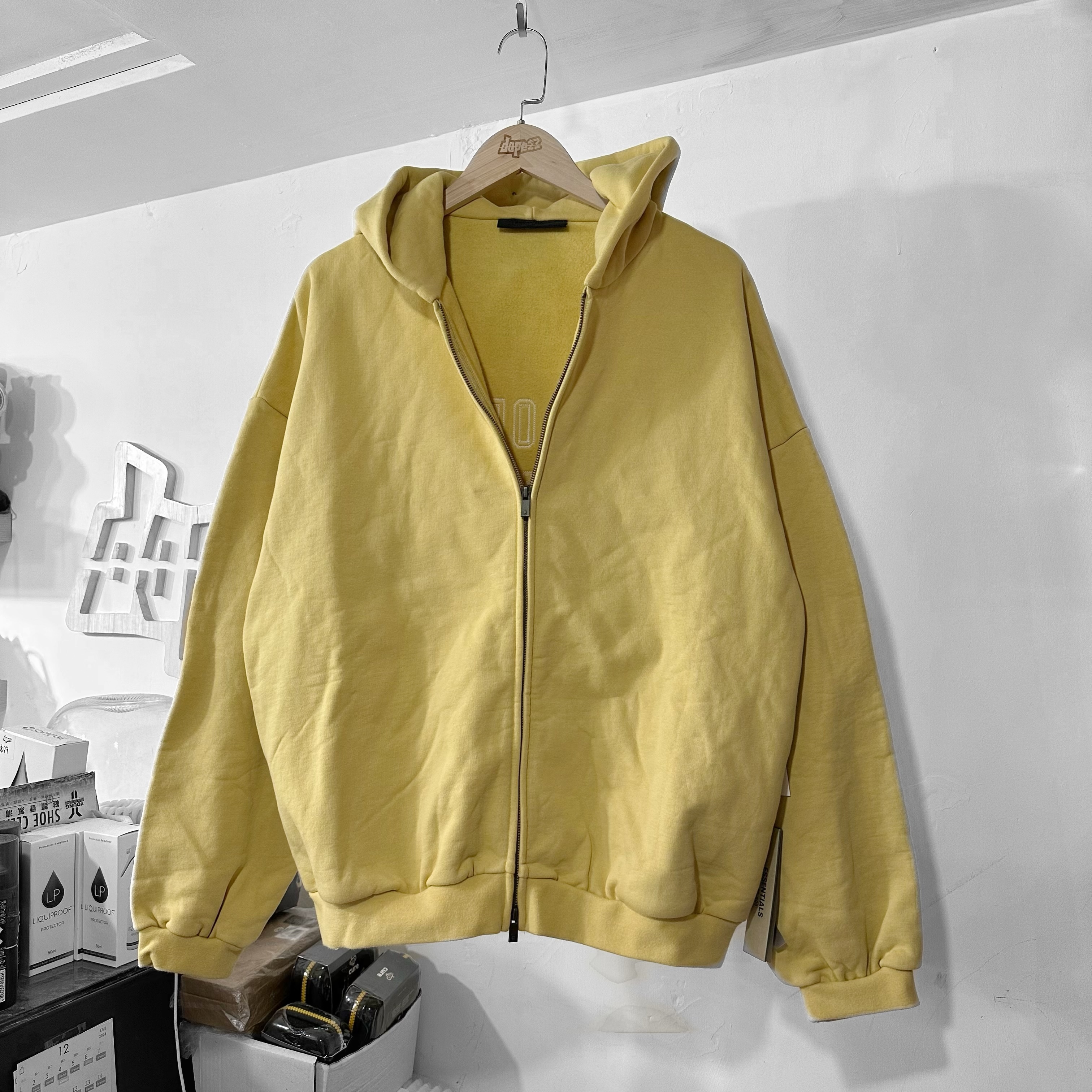 Fear of God Essentials FW24 Heavy Fleece Fullzip Hoodie 拉鏈外套 （Amber）