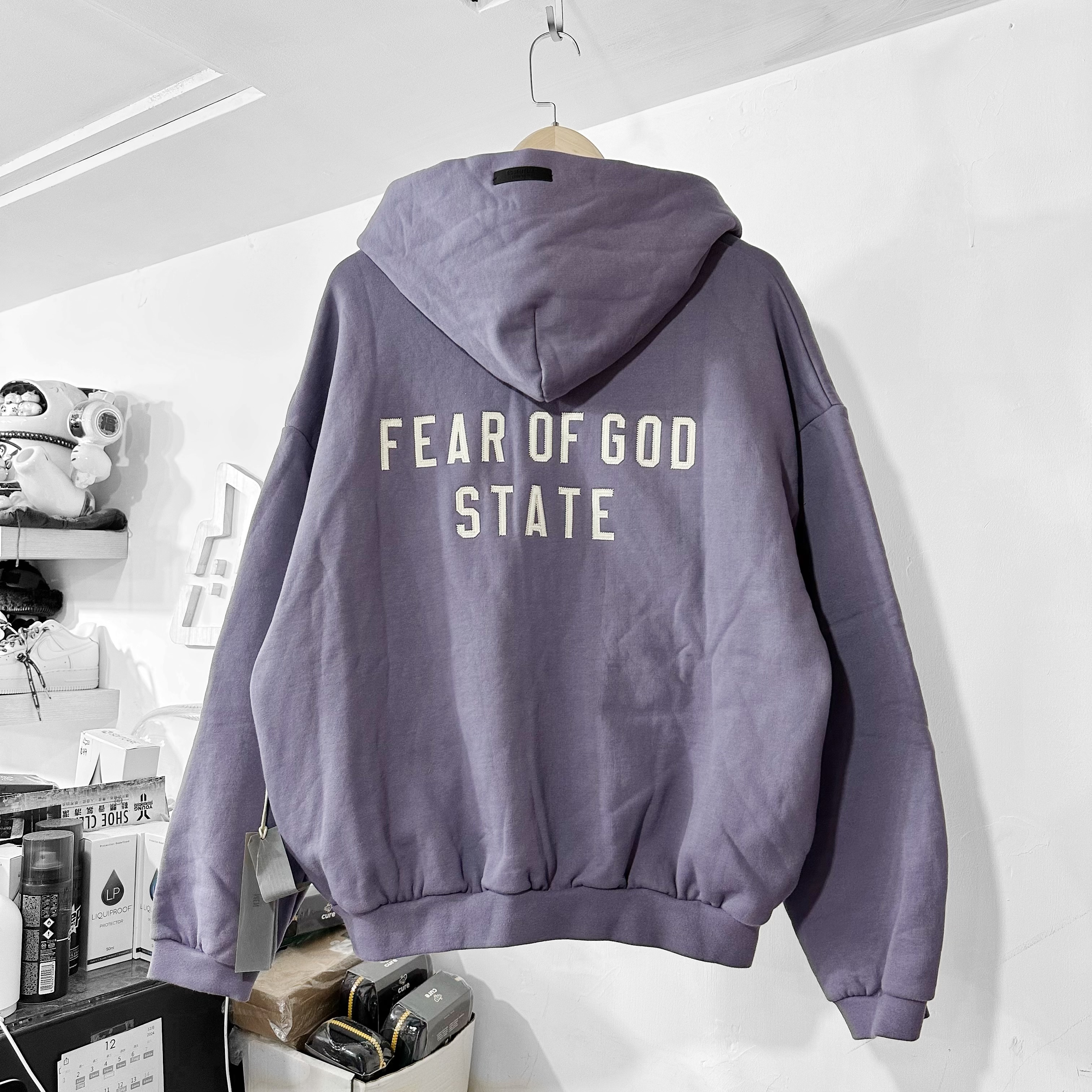 Fear of God Essentials FW24 Heavy Fleece Fullzip Hoodie 拉鏈外套 （Lavender）薰衣草紫