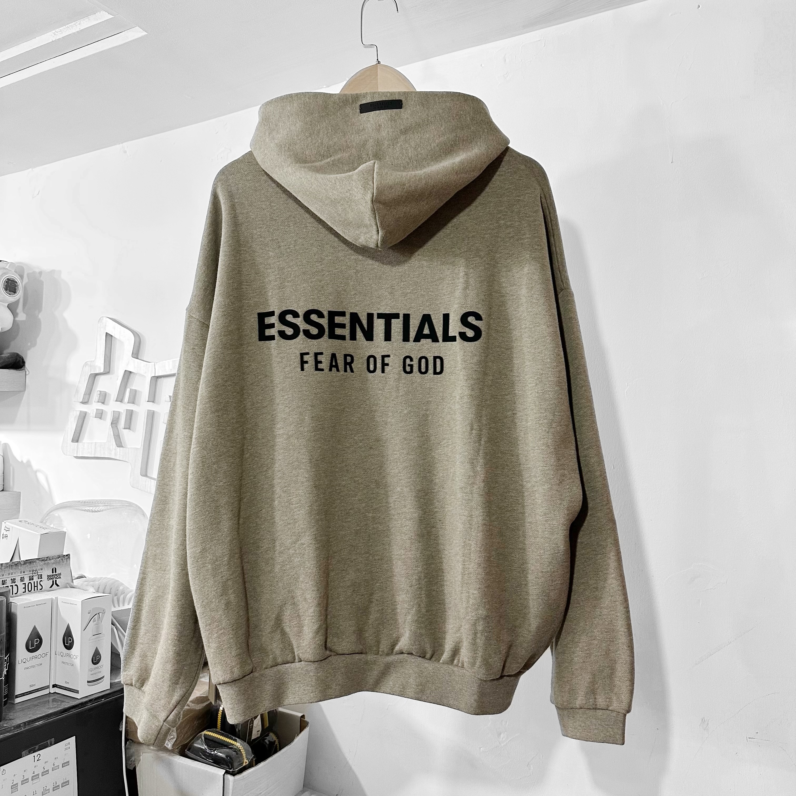Fear of God Essentials FW24 Fleece Hoodie Heather Grey