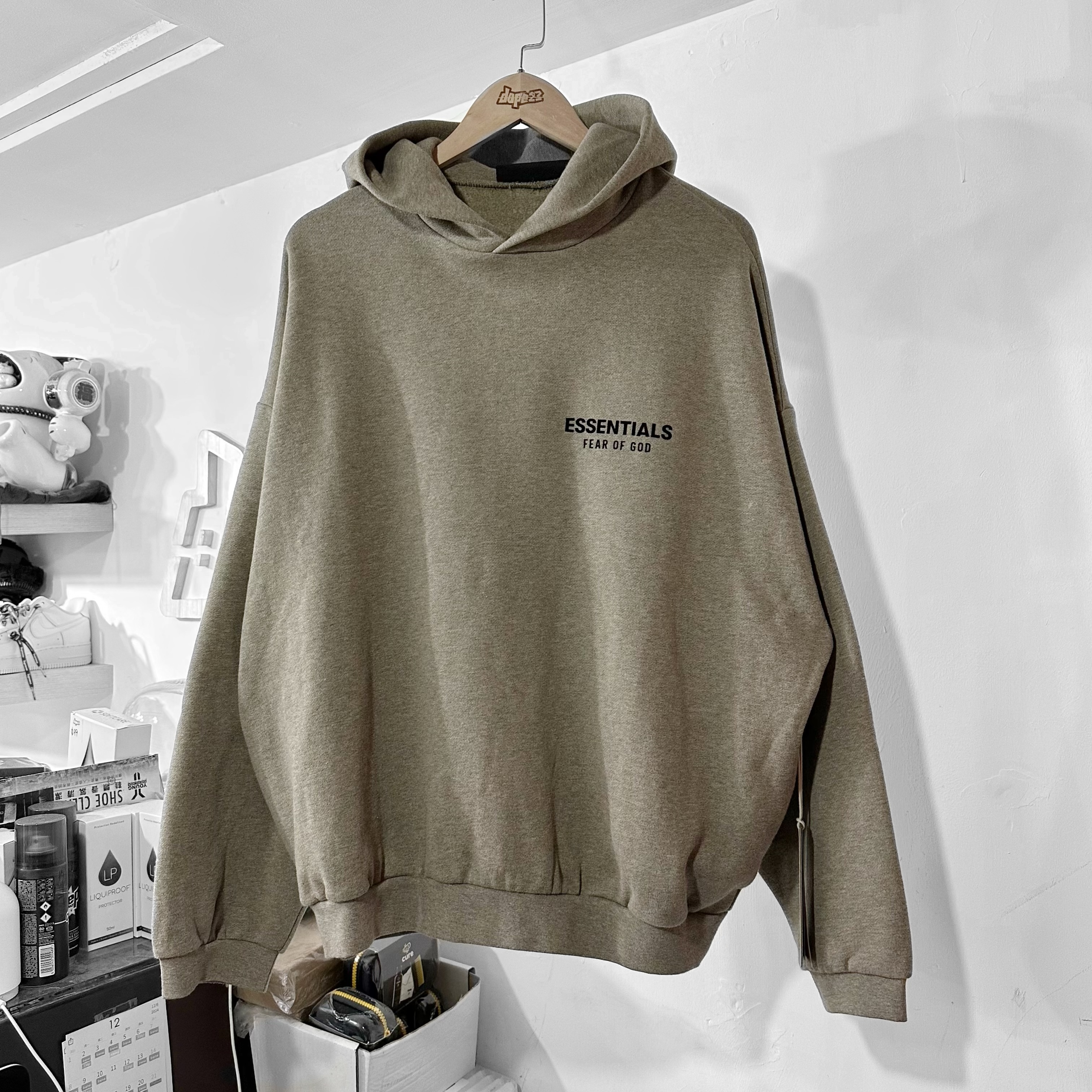Fear of God Essentials FW24 Fleece Hoodie Heather Grey
