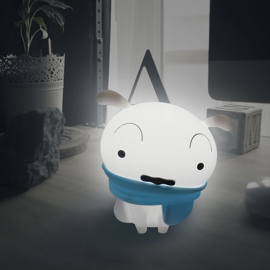 🇰🇷 蠟筆小新 圍巾小白 夜燈 小燈 桌燈 LED 擺設 / 預購