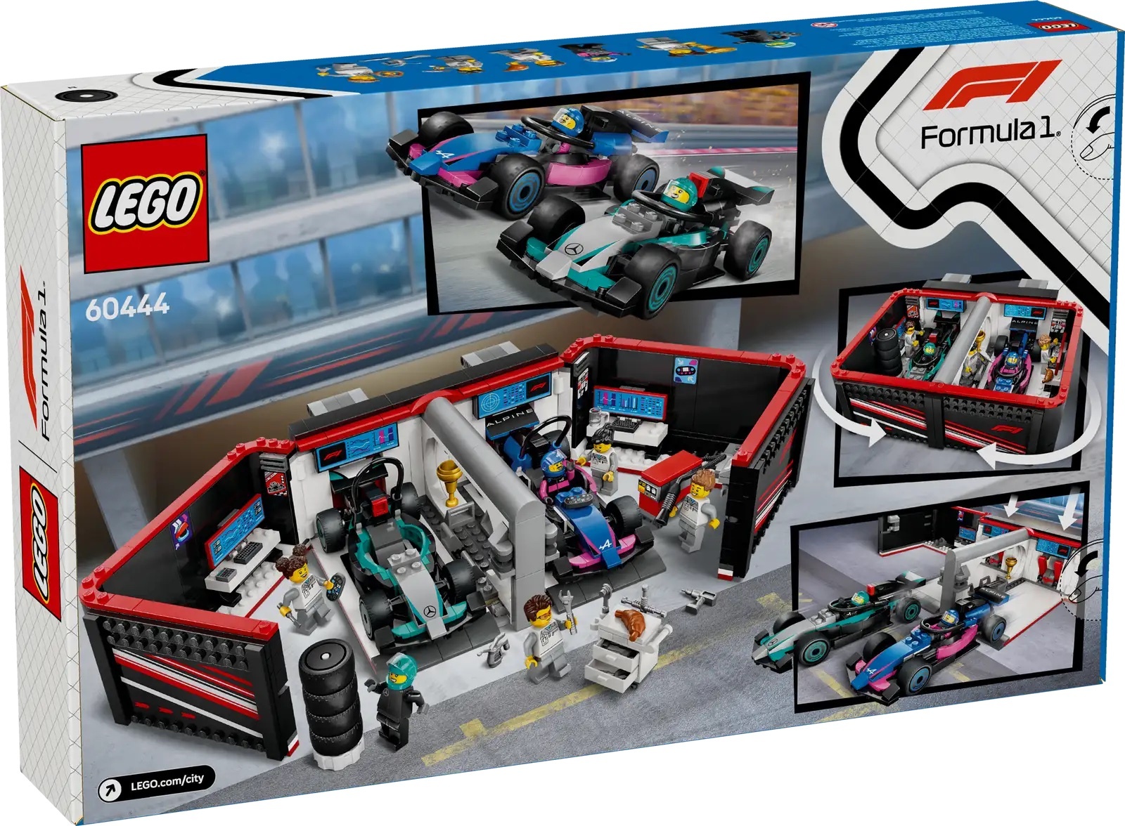 [飛米樂高積木專賣店] LEGO 60444 CITY-城市系列 F1® 車庫和 Mercedes-AMG 與 Alpine 汽車