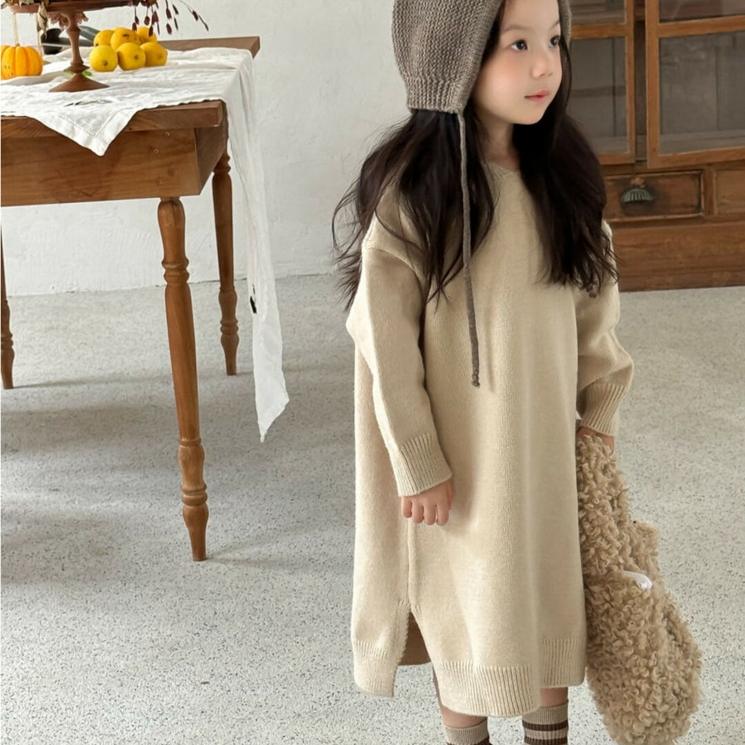 韓版連帽毛衣長裙