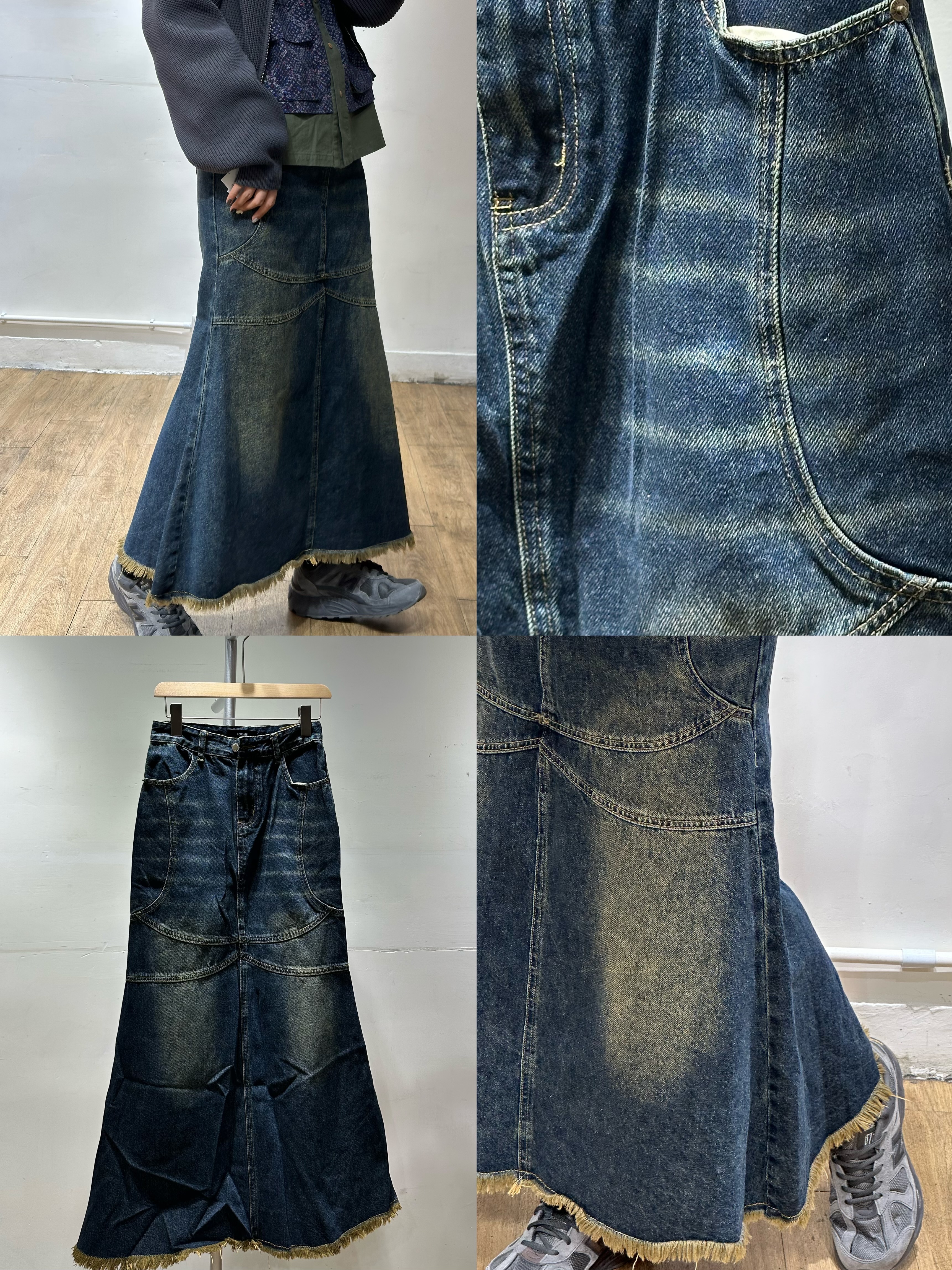 03113a/洗水美人魚牛仔裙M26/36/37L28/38/37