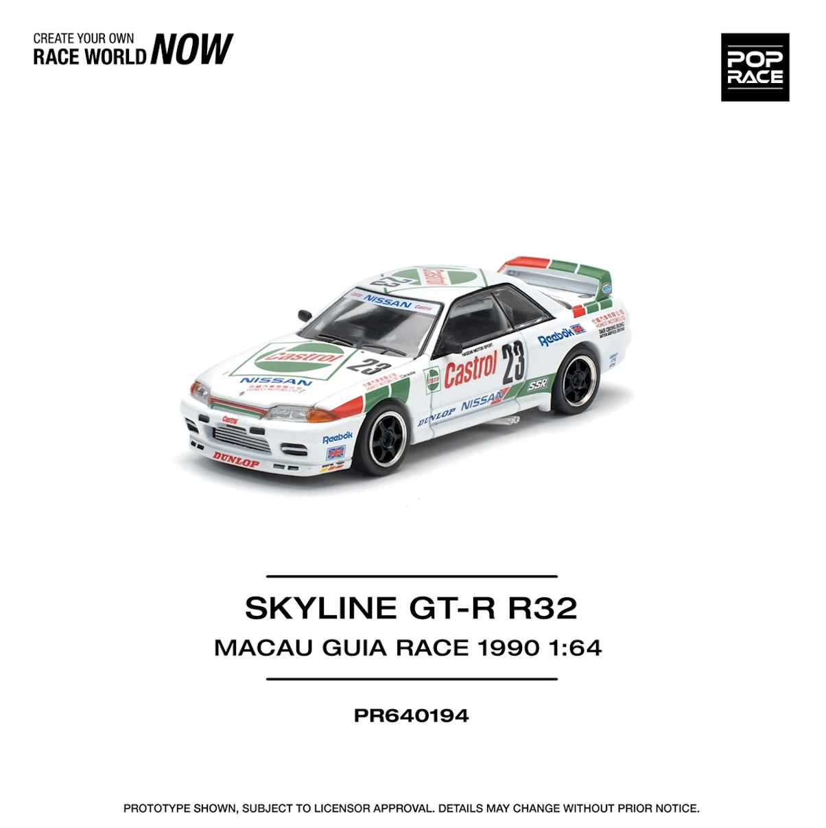 【預訂】Pop Race GT-R R32 Macau Guia Racw 1990 Winner