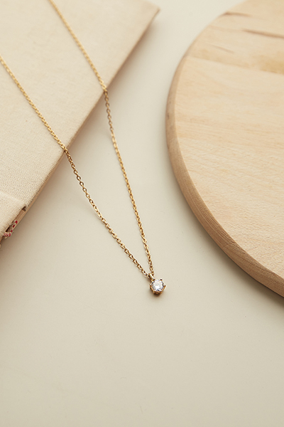 經典單鑽鎖骨鍊