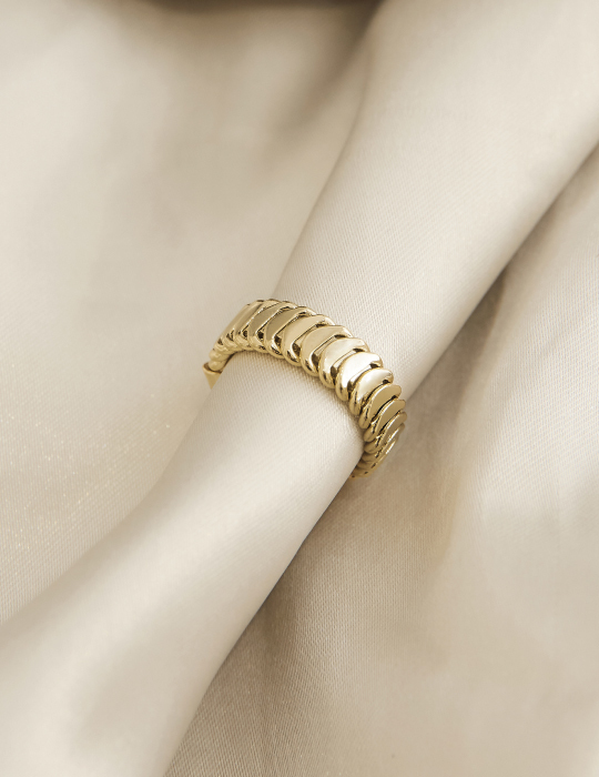 極簡層疊設計可調式戒指