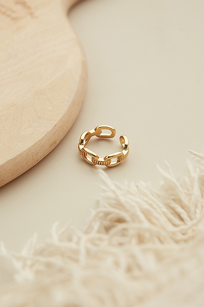 鎖鏈感串接可調式戒指