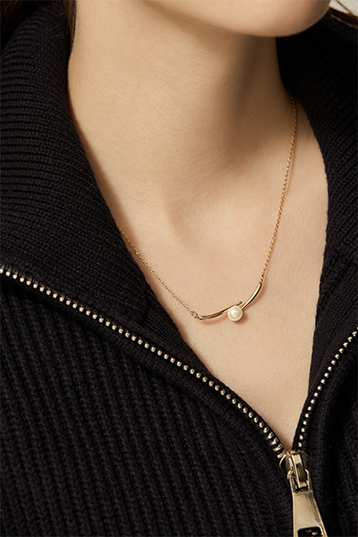 交錯感珍珠鎖骨鍊