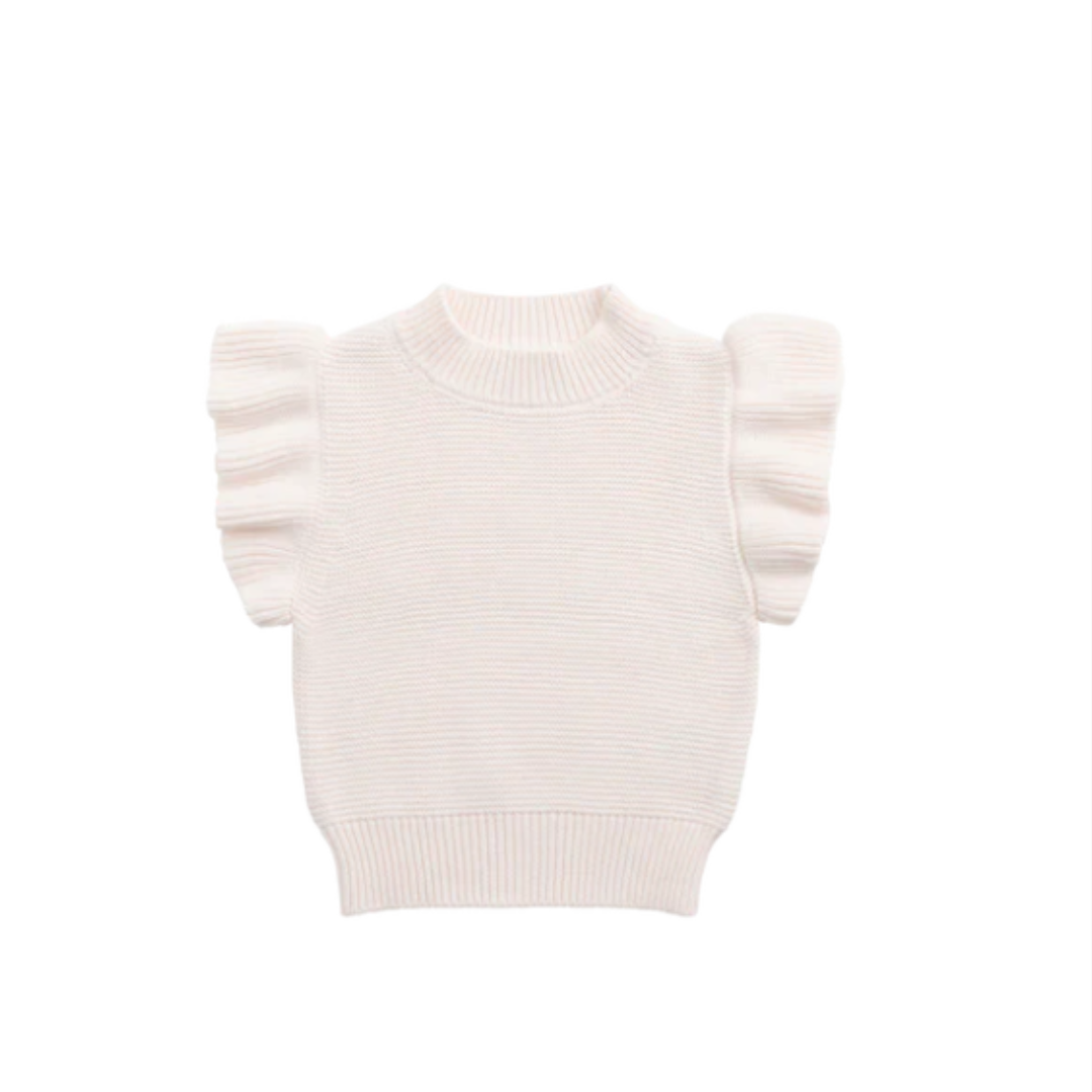 JAMIE KAY│Caroline Frill Vest造型上衣．Berry Cream