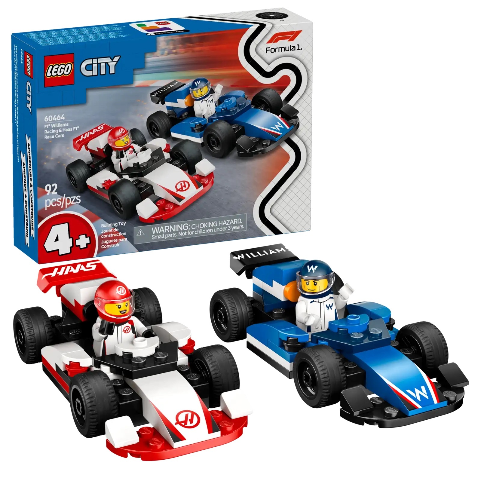[飛米樂高積木專賣店] LEGO 60464 CITY-城市系列 F1® Williams Racing 和 Haas F1® 賽車