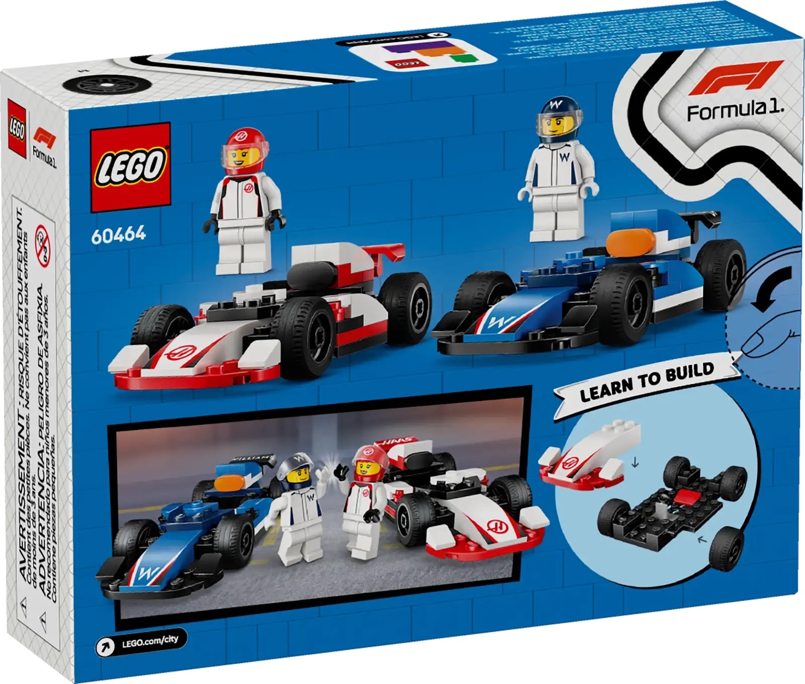 [飛米樂高積木專賣店] LEGO 60464 CITY-城市系列 F1® Williams Racing 和 Haas F1® 賽車