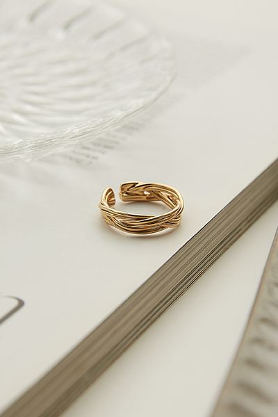 線條多層纏繞可調式戒指