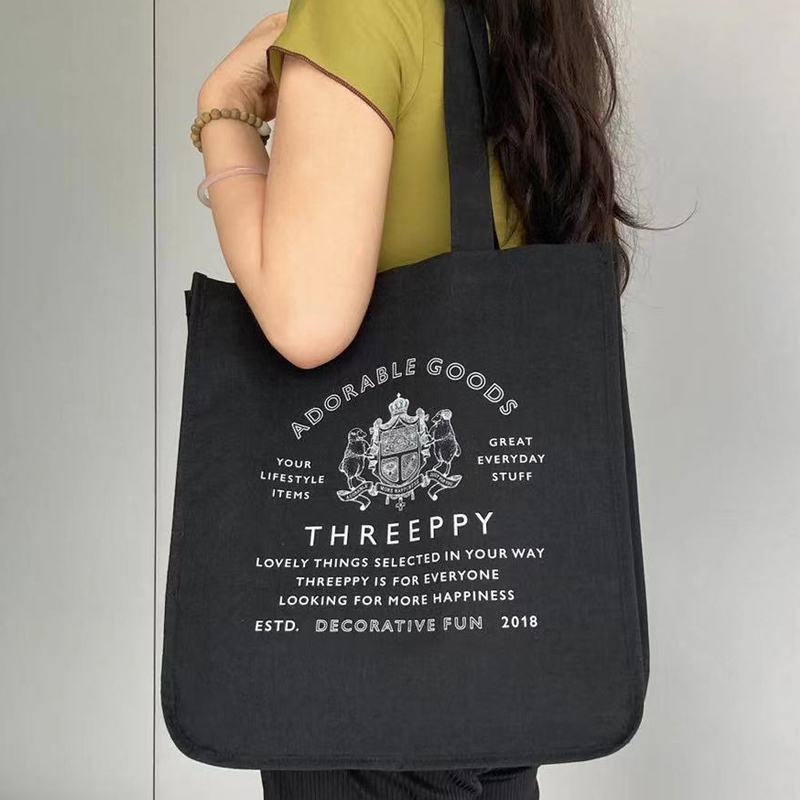 TP LOGO手提袋/黑 36.5x32x12cm