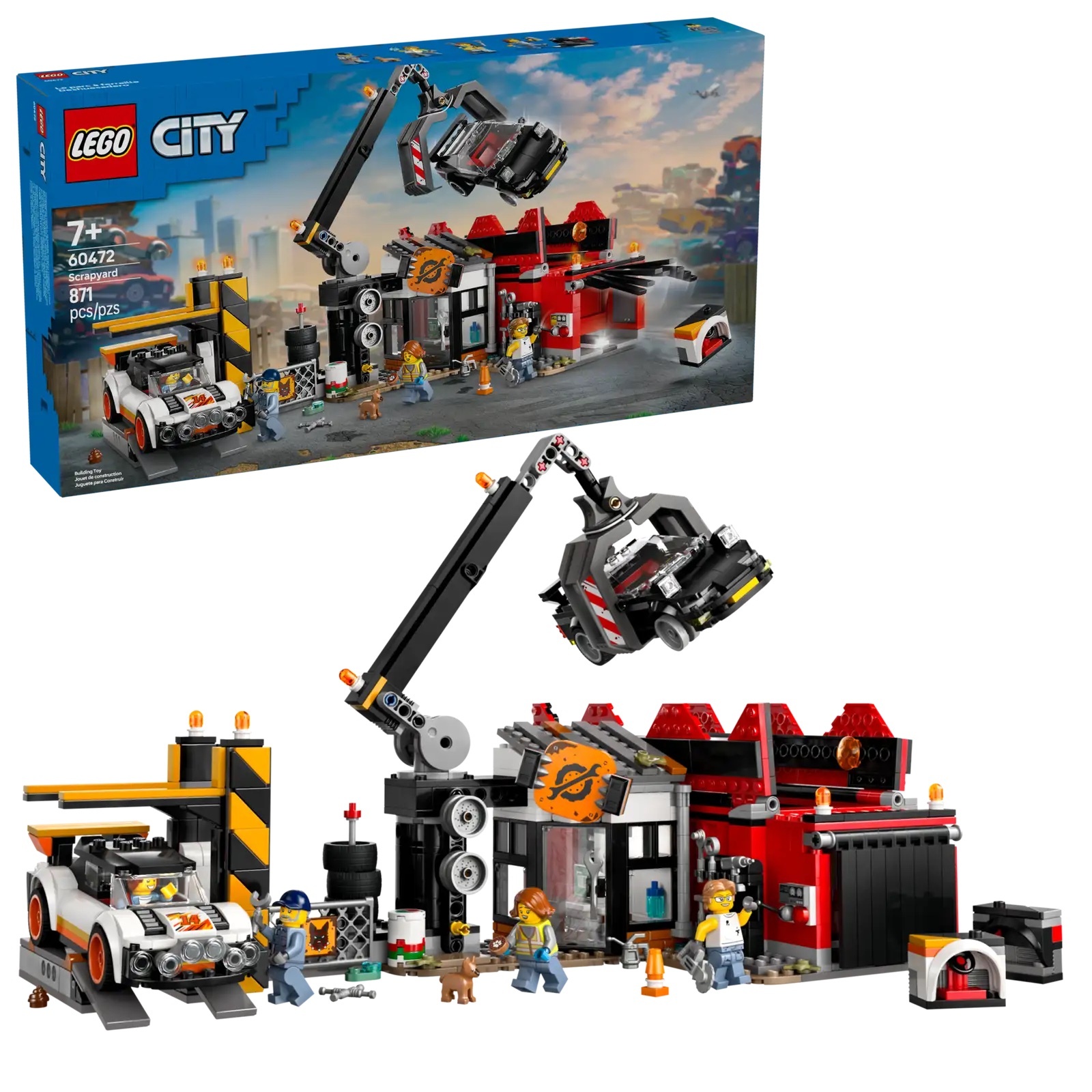 [飛米樂高積木專賣店] LEGO 60472 CITY-城市系列 廢車場和汽車