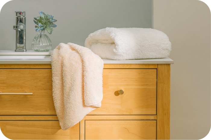 巾朵雲擺放浴室的使用情境