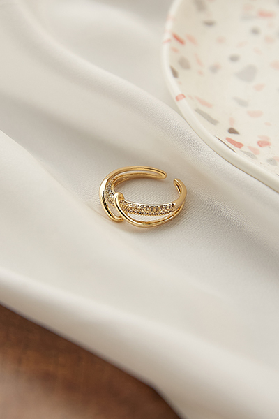 閃耀線圈纏繞可調式戒指