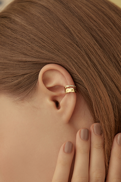 閃耀菱格混搭耳骨夾(單支)