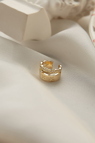 閃耀菱格混搭耳骨夾(單支)