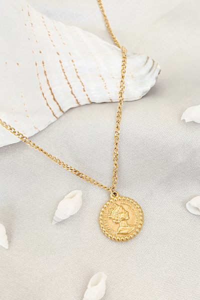 質感人像硬幣項鍊