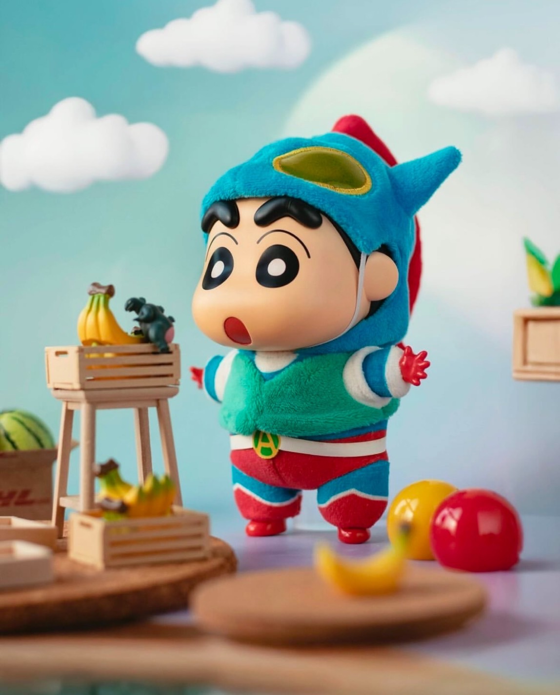 正版授權 蠟筆小新 換裝毛絨 吊飾 盲盒