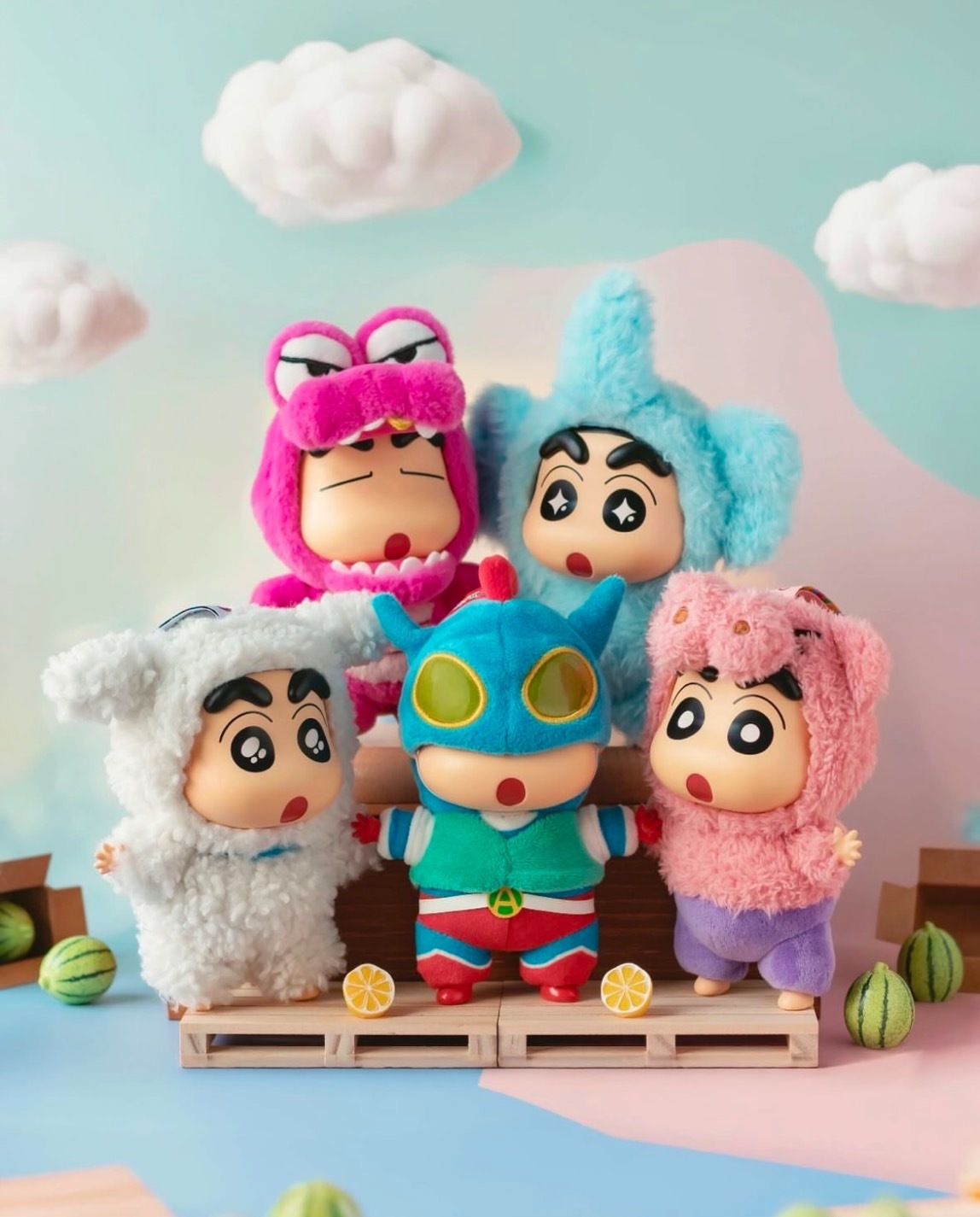 正版授權 蠟筆小新 換裝毛絨 吊飾 盲盒