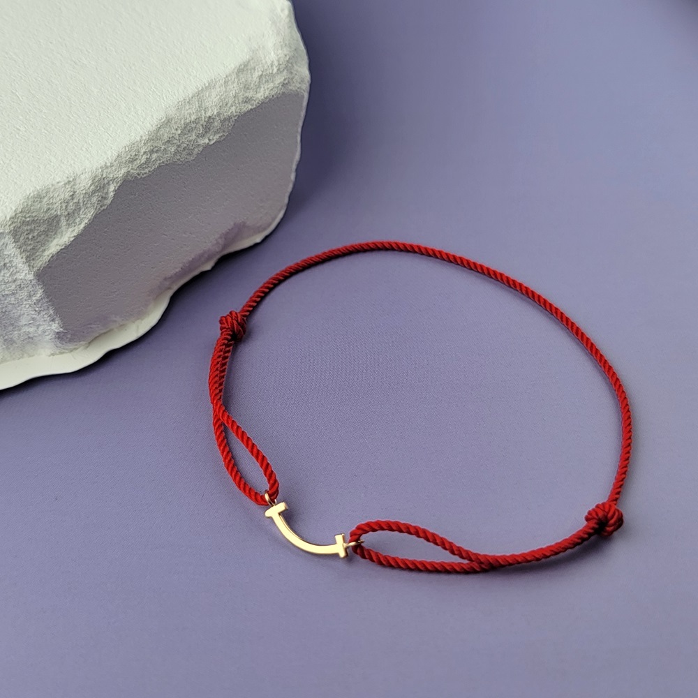 【me.luxe】K18微笑紅繩手鍊