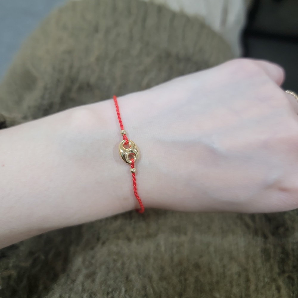 【me.luxe】K18金日紅繩手鍊