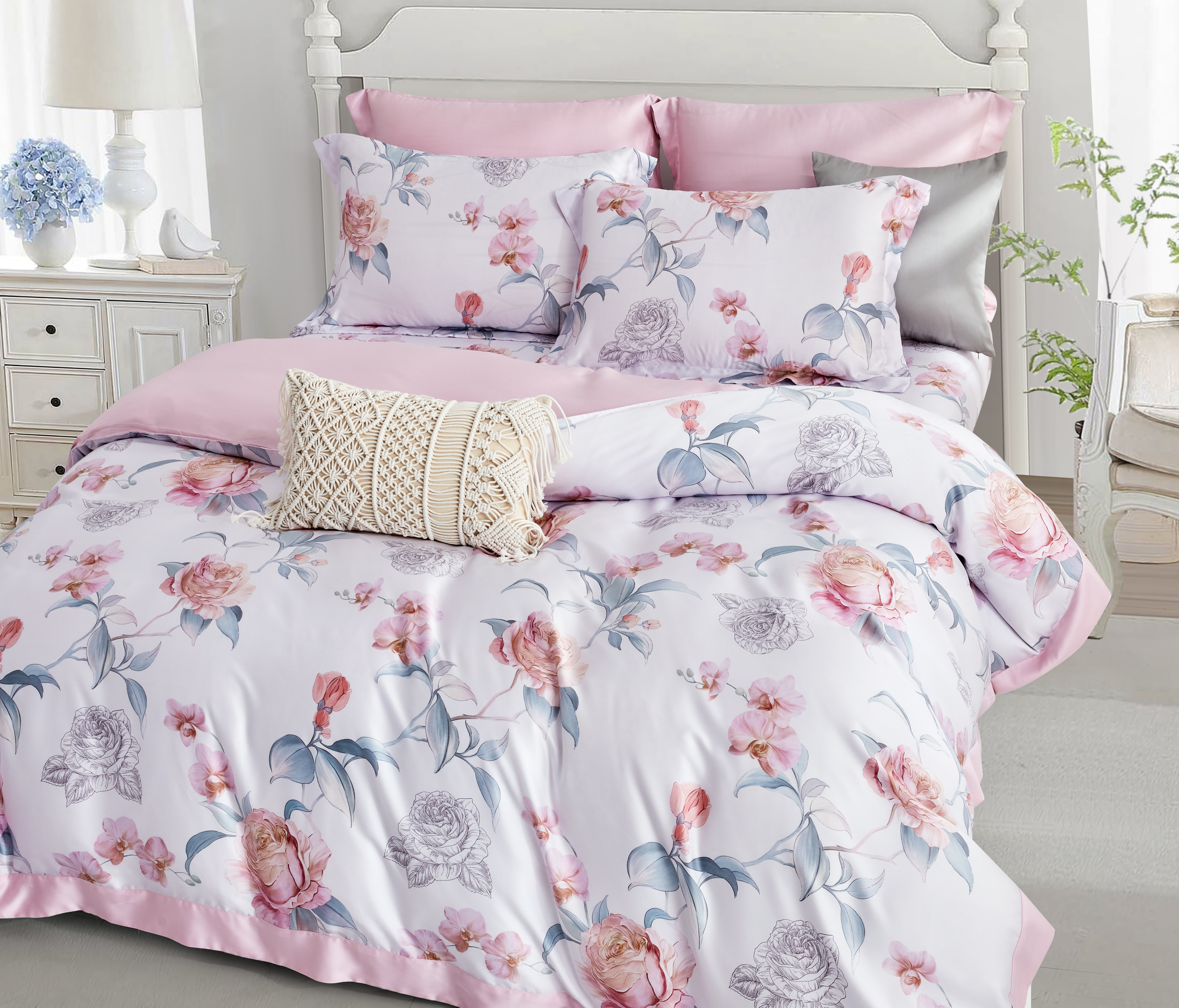 100%60支凡芮思【初暮恆春】雙色翅膀款【兩用被+床包】