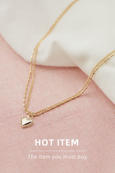 心型垂墜雙層項鍊