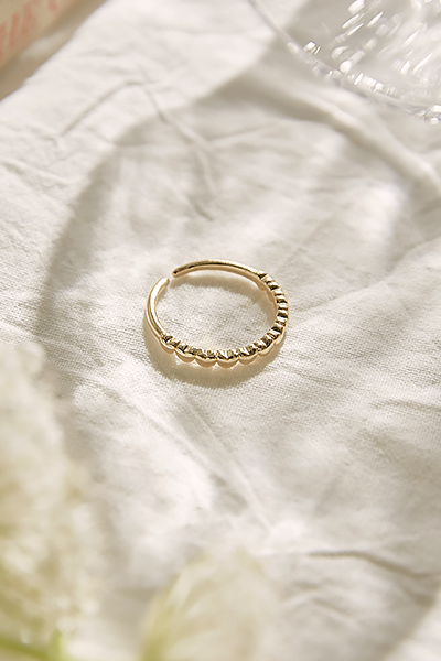 愛心串接可調式戒指