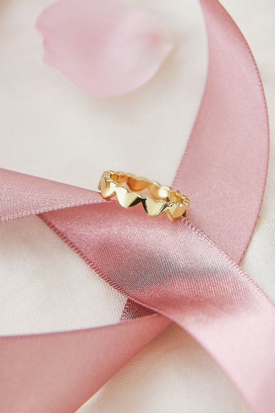 [2色]日常排列愛心戒指